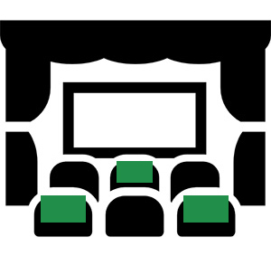 映画館の座席シート
